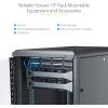StarTech.com 22U Server Rack Cabinet with secure locking door – 4 Post Adjustable Depth (5.5″ to 28.7″) – 1768 lb capacity – 19 inch Portable Network Equipment Enclosure on wheels/casters (RK2236BKF)(12U)