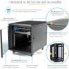 StarTech.com 22U Server Rack Cabinet with secure locking door – 4 Post Adjustable Depth (5.5″ to 28.7″) – 1768 lb capacity – 19 inch Portable Network Equipment Enclosure on wheels/casters (RK2236BKF)(15U)