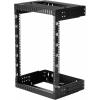 StarTech.com 2-Post 15U Heavy-Duty Wall Mount Network Rack, 19″ Open Frame Server Rack with Adjustable Depth, Wall Mount Data Rack for IT / AV / Patch Panel / Computer Equipment (RK15WALLOA)(15U)