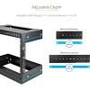 StarTech.com 2-Post 15U Heavy-Duty Wall Mount Network Rack, 19″ Open Frame Server Rack with Adjustable Depth, Wall Mount Data Rack for IT / AV / Patch Panel / Computer Equipment (RK15WALLOA)(8U)