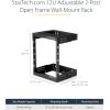 StarTech.com 2-Post 15U Heavy-Duty Wall Mount Network Rack, 19″ Open Frame Server Rack with Adjustable Depth, Wall Mount Data Rack for IT / AV / Patch Panel / Computer Equipment (RK15WALLOA)(12U)