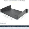 StarTech.com 2U Server Rack Shelf – Universal Vented Rack Mount Cantilever Tray for 19″ Network Equipment Rack & Cabinet – Heavy Duty Steel – Weight Capacity 50lb/23kg – 16″ Deep Shelf, TAA(12″ Depth)