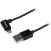 StarTech.com 2m 6ft Angled Black Apple 8-pin Lightning to USB Cable for iPhone iPod iPad – Angled Lightning Cable – Charge & Sync – 2 m (USBLT2MBR)(Black)