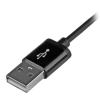 StarTech.com 2m (6ft) Long Black Apple 8-pin Lightning Connector to USB Cable for iPhone / iPod / iPad – Charge and Sync Cable (USBLT2MB)(Black)
