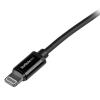 StarTech.com 2m (6ft) Long Black Apple 8-pin Lightning Connector to USB Cable for iPhone / iPod / iPad – Charge and Sync Cable (USBLT2MB)(Black)