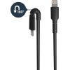 StarTech.com 3 Foot (1m) Durable Black USB-A to Lightning Cable – Heavy Duty Rugged Aramid Fiber USB Type A to Lightning Charger/Sync Power Cord – Apple MFi Certified iPad/iPhone 12 (RUSBLTMM1MB)(Black)
