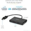 StarTech.com 3-Port Multi Monitor Adapter – DisplayPort 1.2 to 3x HDMI MST Hub – Triple 1080p HDMI Monitors – Video Splitter for Extended Desktop Mode on Windows PCs Only – DP to 3x HDMI (MSTDP123HD)