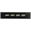 StarTech.com 4 Port Compact Black USB 2.0 Hub – Bus-powered or with Included Power Adapter – Portable Mac/PC laptop hub, TAA (ST4202USB)
