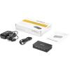 StarTech.com 4 Port Compact Black USB 2.0 Hub – Bus-powered or with Included Power Adapter – Portable Mac/PC laptop hub, TAA (ST4202USB)