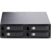 StarTech.com 4-Bay Backplane for U.2 Drives, Fits in a 5.25inch Bay, Mobile Rack Enclosure for 2.5inch U.2 (SFF-8639) NVMe SSDs, Includes Mini-SAS HD Cables/Removeable Trays (4U2525-SAS-BACKPLANE)