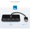 StarTech.com 4-Port USB 2.0 Hub, USB Bus Powered, Small Travel Mini USB Hub, Multi-Port USB 2.0 Splitter, Portable USB Hub