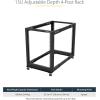 StarTech.com 4-Post 12U Mobile Open Frame Server Rack, 19in Network Rack with Wheels, Rolling Rack for Computer/AV/Data/IT Equipment – Casters, Leveling Feet or Floor Mounting (4POSTRACK12U)(15U)