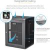 StarTech.com 4-Post 12U Wall Mount Network Cabinet with 1U Shelf, 19in Wall-Mounted Server Rack Kit, Up to 16in Mounting Depth, Ships Fully Assembled(15U)