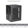 StarTech.com 4-Post 12U Wall Mount Network Cabinet with 1U Shelf, 19in Wall-Mounted Server Rack Kit, Up to 16in Mounting Depth, Ships Fully Assembled(15U)