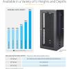 StarTech.com 4-Post 12U Wall Mount Network Cabinet with 1U Shelf, 19in Wall-Mounted Server Rack Kit, Up to 16in Mounting Depth, Ships Fully Assembled(18U)