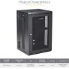 StarTech.com 4-Post 12U Wall Mount Network Cabinet with 1U Shelf, 19in Wall-Mounted Server Rack Kit, Up to 16in Mounting Depth, Ships Fully Assembled(18U)