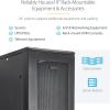 StarTech.com 4-Post 42U Server Rack Cabinet, 19″ Data Rack Cabinet for IT Equipment Mount, Full Size Network Cabinet Storage, Ships Fully Assembled(42U)