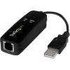 StarTech.com 56K USB Dial-up & Fax Modem – V.92, External – Hardware Based USB Modem – Transfer rates up to 56Kbps (data) / 14.4Kbps (fax)