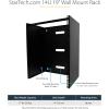 StarTech.com 6U Wall Mount Network Rack – 14 Inch Deep (Low Profile) – 19″ Patch Panel Bracket for Shallow Server and IT Equipment, Network Switches – 44lbs/20kg Weight Capacity, Black (WALLMOUNT6)(14U)