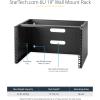 StarTech.com 6U Wall Mount Network Rack – 14 Inch Deep (Low Profile) – 19″ Patch Panel Bracket for Shallow Server and IT Equipment, Network Switches – 44lbs/20kg Weight Capacity, Black (WALLMOUNT6)(6U)