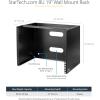 StarTech.com 6U Wall Mount Network Rack – 14 Inch Deep (Low Profile) – 19″ Patch Panel Bracket for Shallow Server and IT Equipment, Network Switches – 44lbs/20kg Weight Capacity, Black (WALLMOUNT6)(8U)