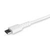 StarTech.com 6ft (2m) Durable USB-C to Lightning Cable – Right-Angled Heavy Duty USB Type-C to Lightning Charging/Sync Cord – Apple MFi Certified – Rugged iPhone Lightning Cable (RUSB2CLTMM2MR)(White)