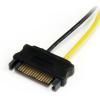 StarTech.com 6in SATA Power to 6 Pin PCI Express Video Card Power Cable Adapter – SATA to 6 pin PCIe power, Black, Yellow (SATPCIEXADAP)