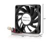 StarTech.com 80x25mm Dual Ball Bearing Computer Case Fan w/ TX3 Connector (FANBOX2),Black(1 Count (Pack of 1))