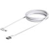 StarTech.com Angled Lightning to USB Cable – 2m (6ft) – White – Apple MFi Certified (USBLT2MWR)
