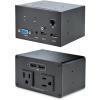 StarTech.com Conference Table Box for AV Connectivity & Power/Charging – 4K HDMI Output with HDMI, DP, & VGA Inputs, GbE, Audio – Charging Station w/ 2X USB-A & 2X 120V UL AC Outlets (KITBXAVHDPNA)