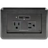 StarTech.com Conference Table Power Center with 2X UL Certified 120V AC Outlets & 2X USB BC 1.2 – Recessed in-Table/Desk Power Strip/Charging Station for Meeting Room/Boardroom/Lab Bench (KITBZPOWNA)