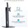 StarTech.com Crossbar Dual Monitor Desk Stand for 27inch Screens, Max Cap 26.4lb, VESA Mount 75×75/100×100, Height Adjustable(Single)