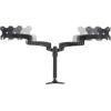 StarTech.com Desk Mount Dual Monitor Arm – Articulating – Supports Monitors 12” to 24″ (29.9lb/13.6kg) – Adjustable VESA Monitor Arm – Grommet or Desk Mount – Black (ARMDUAL)