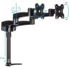 StarTech.com Desk Mount Dual Monitor Arm – Articulating – Supports Monitors 12” to 24″ (29.9lb/13.6kg) – Adjustable VESA Monitor Arm – Grommet or Desk Mount – Black (ARMDUAL)