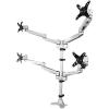 StarTech.com Desk Mount Quad Monitor Arm – Premium Articulating VESA 4 Monitor Mount 2×2 up to 30″ (24.8lb/11.3kg) – Height Adjustable Pole Mount – Tilt/Swivel/Rotate – C-Clamp/Grommet, TAA