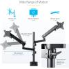 StarTech.com Desk Mount Triple Monitor Arm for Up to Three 27in Screens, VESA 75×75/100×100, Mechanical Spring Arm(Dual Monitor)