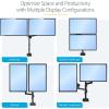 StarTech.com Desk Mount Triple Monitor Arm for Up to Three 27in Screens, VESA 75×75/100×100, Mechanical Spring Arm(Dual Monitor)