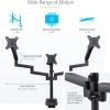 StarTech.com Desk Mount Triple Monitor Arm for Up to Three 27in Screens, VESA 75×75/100×100, Mechanical Spring Arm(Triple Monitor)