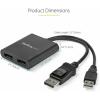 StarTech.com Dual-Monitor DisplayPort 1.2 Splitter, DP to 2x DP Multi-Monitor Adapter, 4K 30Hz/1080p 60Hz MST Hub for Windows(2x DP 1.2)