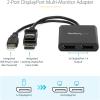 StarTech.com Dual-Monitor DisplayPort 1.2 Splitter, DP to 2x DP Multi-Monitor Adapter, 4K 30Hz/1080p 60Hz MST Hub for Windows(2x DP 1.2)