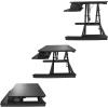 StarTech.com Height Adjustable Standing Desk Converter – Sit Stand Desk with One-Finger Adjustment – Ergonomic Desk (ARMSTS),Black & Silver(Large Surface)