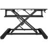 StarTech.com Height Adjustable Standing Desk Converter – Sit Stand Desk with One-Finger Adjustment – Ergonomic Desk (ARMSTS),Black & Silver(Large Surface)