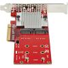 StarTech.com M2 PCIe SSD Adapter – x4 PCIe 3.0 NVMe / AHCI / NGFF / M-Key – Low Profile and Full Profile – SSD PCIe M.2 Adapter , TAA (PEX4M2E1)(2x M.2 NVMe)