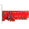 StarTech.com M2 PCIe SSD Adapter – x4 PCIe 3.0 NVMe / AHCI / NGFF / M-Key – Low Profile and Full Profile – SSD PCIe M.2 Adapter , TAA (PEX4M2E1)(2x M.2 SATA)