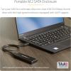 StarTech.com M.2 SSD Aluminum Enclosure to USB 3.0 (5Gbps) with UASP – Black – M.2 NGFF SATA with B Key & B+M Key – External M.2 Portable Enclosure – Not Compatible with NVMe / AHCI, TAA(USB-A)