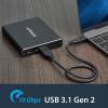 StarTech.com M.2 SSD Aluminum Enclosure to USB 3.0 (5Gbps) with UASP – Black – M.2 NGFF SATA with B Key & B+M Key – External M.2 Portable Enclosure – Not Compatible with NVMe / AHCI, TAA(USB-A & USB-C)