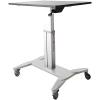StarTech.com Mobile Standing Desk – Portable Sit Stand Ergonomic Height Adjustable Cart on Wheels – Rolling Computer/Laptop Workstation Table with Locking One-Touch Lift for Teacher/Student (STSCART)(Mobile Sit-Stand)