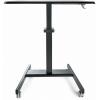 StarTech.com Mobile Standing Desk – Portable Sit Stand Ergonomic Height Adjustable Cart on Wheels – Rolling Computer/Laptop Workstation Table with Locking One-Touch Lift for Teacher/Student (STSCART2)(Mobile Standing Desk)
