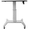 StarTech.com Mobile Standing Desk – Portable Sit Stand Ergonomic Height Adjustable Cart on Wheels – Rolling Computer/Laptop Workstation Table with Locking One-Touch Lift for Teacher/Student (STSCART)(Mobile Sit-Stand)