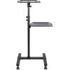 StarTech.com Mobile Standing Desk – Portable Sit Stand Ergonomic Height Adjustable Cart on Wheels – Rolling Computer/Laptop Workstation Table with Locking One-Touch Lift for Teacher/Student (STSCART2)(Mobile Projector and Laptop Stand)
